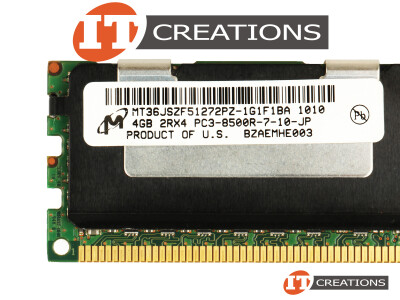 MICRON 4GB PC3-8500R DDR3-1066 REGISTERED ECC 2RX4 CL7 240 PIN MEMORY MODULE video