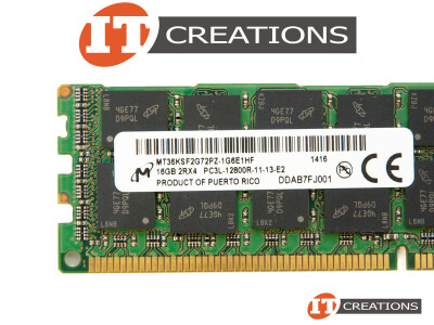 MICRON 16GB PC3L-12800R DDR3-1600 REGISTERED ECC 2RX4 CL11 240 PIN 1.35V LOW VOLTAGE MEMORY MODULE video