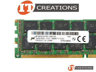 MICRON 16GB PC3L-12800R DDR3-1600 REGISTERED ECC 2RX4 CL11 240 PIN 1.35V LOW VOLTAGE MEMORY MODULE video