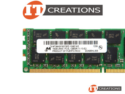 MICRON 16GB PC3L-12800R DDR3-1600 REGISTERED ECC 2RX4 CL11 240 PIN 1.35V LOW VOLTAGE MEMORY MODULE video