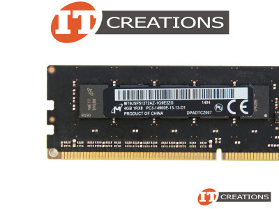 MICRON 4GB PC3-14900E DDR3-1866 UNBUFFERED ECC 1RX8 CL13 240 PIN MEMORY MODULE video