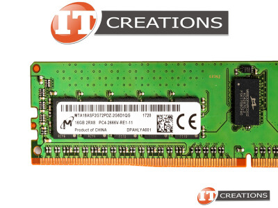 MICRON 16GB PC4-21300R DDR4-2666V-R REGISTERED ECC 2RX8 CL19 288 PIN 1.20V MEMORY MODULE ( PC4-2666V-R ) video
