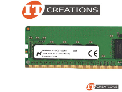 MICRON 16GB PC4-25600 DDR4-3200AA-R REGISTERED ECC 2RX8 CL22 288 PIN 1.20V MEMORY MODULE ( PC4-3200AA-R ) video