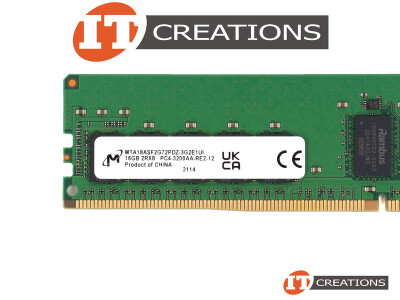 MICRON 16GB PC4-25600 DDR4-3200AA-R REGISTERED ECC 2RX8 CL22 288 PIN 1.20V MEMORY MODULE ( PC4-3200AA-R ) video