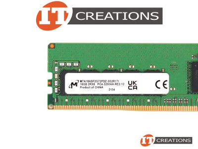 MICRON 16GB PC4-25600 DDR4-3200AA-R REGISTERED ECC 2RX8 CL22 288 PIN 1.20V MEMORY MODULE ( PC4-3200AA-R ) video