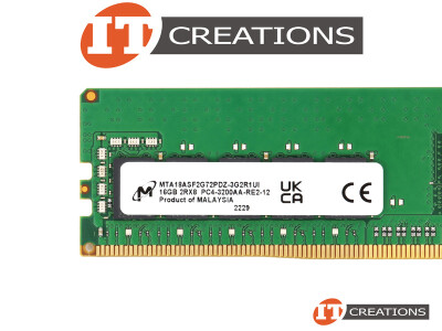 MICRON 16GB PC4-25600 DDR4-3200AA-R REGISTERED ECC 2RX8 CL22 288 PIN 1.20V MEMORY MODULE ( PC4-3200AA-R ) video