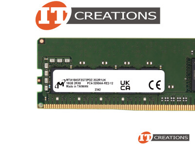 MICRON 16GB PC4-25600 DDR4-3200AA-R REGISTERED ECC 2RX8 CL22 288 PIN 1.20V MEMORY MODULE ( PC4-3200AA-R ) video