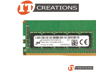 MICRON 16GB PC4-21300 DDR4-2666V-R REGISTERED ECC 1RX4 CL19 288 PIN 1.20V MEMORY MODULE ( PC4-2666V-R ) video