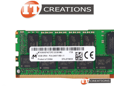 MICRON 32GB PC4-19200 DDR4-2400T-R REGISTERED ECC 2RX4 CL17 288 PIN 1.20V MEMORY MODULE ( PC4-2400T-R ) video