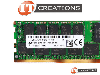 MICRON 32GB PC4-19200 DDR4-2400T-R REGISTERED ECC 2RX4 CL17 288 PIN 1.20V MEMORY MODULE ( PC4-2400T-R ) video