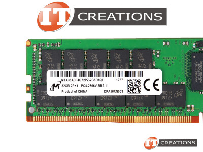 MICRON 32GB PC4-21300 DDR4-2666V-R REGISTERED ECC 2RX4 CL19 288 PIN 1.20V MEMORY MODULE ( PC4-2666V-R ) video