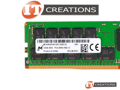 MICRON 32GB PC4-21300 DDR4-2666V-R REGISTERED ECC 2RX4 CL19 288 PIN 1.20V MEMORY MODULE ( PC4-2666V-R ) video