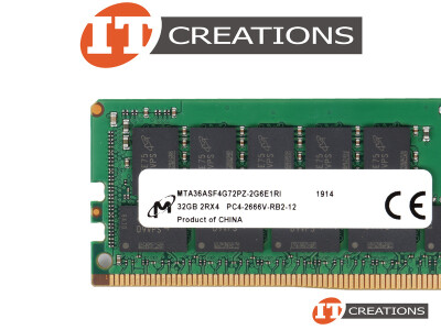 MICRON 32GB PC4-21300 DDR4-2666V-R REGISTERED ECC 2RX4 CL19 288 PIN 1.20V MEMORY MODULE ( PC4-2666V-R ) video