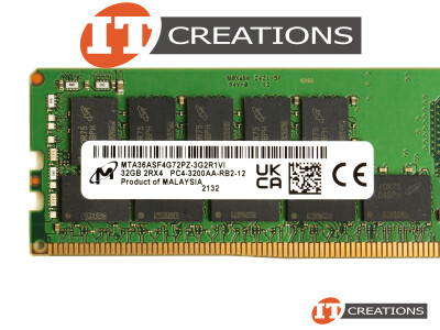 MICRON 32GB PC4-25600AA-R DDR4-3200AA-R REGISTERED ECC 2RX4 CL22 288 PIN 1.20V MEMORY MODULE ( PC4-3200AA-R ) video