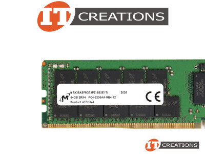 MICRON 64GB PC4-25600AA-R DDR4-3200 REGISTERED ECC 2RX4 CL22 288 PIN 1.2V MEMORY MODULE ( PC4-3200AA-R ) video