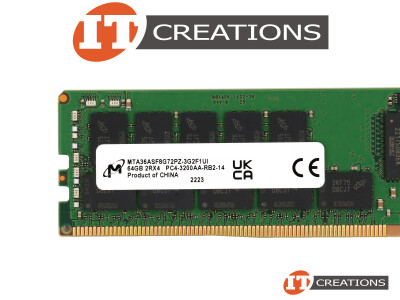 MICRON 64GB PC4-25600AA-R DDR4-3200AA-R REGISTERED ECC 2RX4 CL22 288 PIN 1.2V MEMORY MODULE ( PC4-3200AA-R ) video