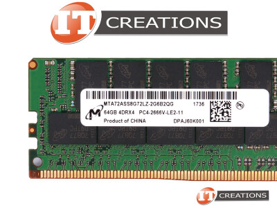 MICRON 64GB PC4-21300 DDR4-2666V-L LOAD REDUCED 4DRX4 CL19 288 PIN 1.20V MEMORY MODULE LRDIMM ( PC4-2666V-L 4RX4 ) video