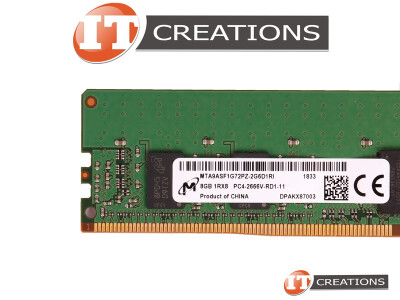 MICRON 8GB PC4-21300 DDR4-2666V-R REGISTERED ECC 1RX8 CL19 288 PIN 1.20V MEMORY MODULE ( PC4-2666V-R ) video