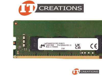 MICRON 16GB PC4-25600AA-R DDR4-3200AA-R REGISTERED ECC 1RX8 CL22 288 PIN 1.20V MEMORY MODULE ( PC4-3200AA-R ) video