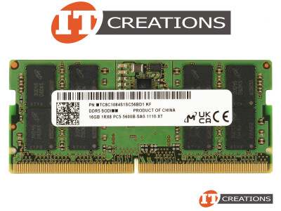 MICRON 16GB PC5-44800B-S DDR5-5600B-S 1RX8 CL46 262 PIN 1.1V SODIMM MEMORY MODULE ( PC5-5600B-S ) ( SMART OUTLINE ) video