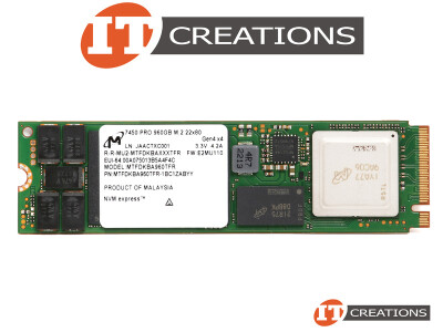 MICRON 960GB 176-LAYER TLC PCIE GEN4 1X4 NVME M.2 2280 ENTERPRISE 7450 SERIES 176 LAYER 3D TRIPLE LEVEL CELL NAND READ INTENSIVE RI NON SED READS 5000MB/S WRITES 2400MB/S SOLID STATE DRIVE - 1DWPD KEY M PCI-E 4.0 X4 NON VOLATILE MEMORY EXPRESS video