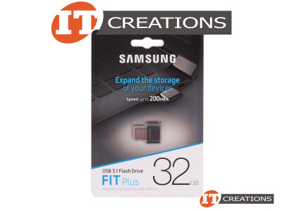 SAMSUNG 32GB FIT PLUS USB 3.1 FLASH DRIVE - READS 200MB/S ( MUF-32AB/AM ) video