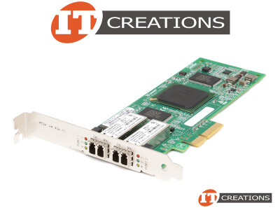 DELL / QLOGIC QLE2462 HBA 4GFC DUAL PORT PCI-E X4 HOST BUS ADAPTER - 4GB/S FIBRE CHANNEL 2-PORT / DP4 ( 2 ) TWO LUCENT CONNECTORS LC video