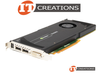 HP NVIDIA QUADRO 4000 GRAPHICS CARD 2GB 256 CUDA CORES MEMORY INTERFACE 256 BIT GDDR5 MEMORY BANDWIDTH 89.6GB/S PCI-E 2.0 X16 COOLING SYSTEM ( 1 ) ONE HEATSINK ( 1 ) ONE FAN ( 1 ) DUAL LINK DVI-I ( 2 ) TWO DISPLAYPORTS VIDEO CARD video