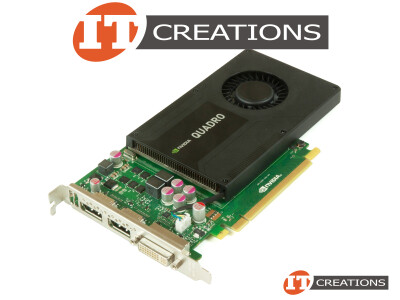 HP NVIDIA QUADRO K2000 GRAPHICS CARD 2GB 384 CUDA CORES MEMORY INTERFACE 128 BIT GDDR5 MEMORY BANDWIDTH 64.0GB/S PCI-E 2.0 X16 ( 1 ) ONE DUAL LINK DVI-I ( 2 ) TWO DISPLAYPORTS MPC 51W GRAPHICS PROCESSING UNIT GPU VIDEO CARD video