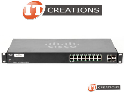 CISCO SG200 18 PORT GIGABIT SMART SWITCH - ( 16 ) SIXTEEN RJ45 PORTS 10 /100 / 1000 MB/S ( 2 ) TWO UPLINK SFP TRANSCEVER PORTS ( 2 ) TWO UPLINK RJ45 LINK / ACT GIGABIT video
