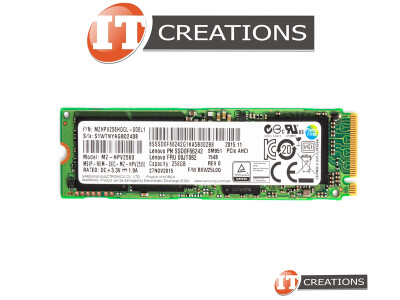 LENOVO 256GB PCIE GEN3 X4 NVME M.2 2280 READS 2150MB/S WRITES 1550MB/S SOLID STATE DRIVE SSD - PCI-E 3.0 X4 32GB/S AHCI GEN 3 video