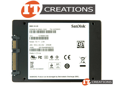 SANDISK 256GB SSD SATA 2.5 INCH SMALL FORM FACTOR SFF SANDISK X110 SOLID STATE DRIVE 6GB/S READS 505MB/S WRITES 445MB/S MBTF 2 MIL HOURS HARD DRIVE video