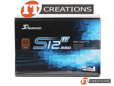 SEASONIC POWER SUPPLY 550W 110-240V 8-4A 50-60HZ 80 PLUS BRONZE S12III SERIES ATX ( S12III-550 ) - OUTPUT +3.3V +5V 20A 100W / +V12V 45.5A 546W / -12V 0.3A 3.6W / +5VSB 2.5A 12.5W video