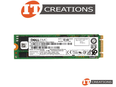 DELL EMC 240GB 96-LAYER TLC SATA III M.2 2280 ENTERPRISE CLASS 5300 BOOT SERIES 96 LAYER 3D TRIPLE LEVEL CELL NAND ADVANCED FORMAT AF 512E 6GB/S SATA3 READS 540MB/S WRITES 220MB/S SOLID STATE DRIVE SSD - KEY B+M video