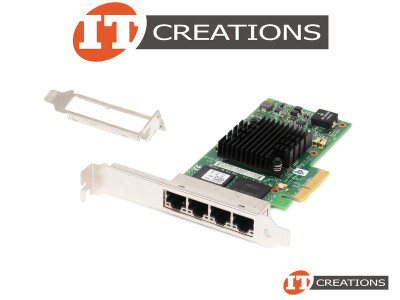 DELL / INTEL I350-T4 QP 1GB QUAD PORT COPPER PCI-E 2.1 X4 ETHERNET SERVER ADAPTER - 1000 MB/S ( 4 ) FOUR RJ45 CONNECTORS ( RJ-45 ) video