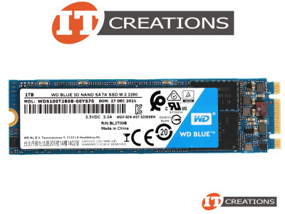 WESTERN DIGITAL 1TB 3D NAND SATA III M.2 2280 WD BLUE 6GB/S SATA3 READS 560MB/S WRITES 530MB/S SOLID STATE DRIVE SSD ( 1000GB ) - B+M KEY video