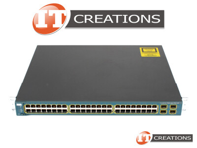 CISCO CATALYST C3560 48PS POE SWITCH - IP BASE IPB POWER OVER ETHERNET ( 48 ) FORTY EIGHT RJ45 10 / 100 PORTS ( 4 ) FOUR SMALL FORM FACTOR PLUGGABLE SFP TRANSCEIVER BASED GIGABIT ETHERNET PORTS video