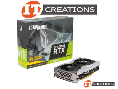 ZOTAC GAMING GEFORCE RTX 2060 GPU TWIN FAN EDITION 6GB 1920 CUDA CORES MEMORY INTERFACE 192 BIT GDDR6 PCI-E 3.0 X16 ( 3 ) THREE DISPLAYPORTS DP ( 1 ) ONE HDMI GRAPHICS PROCESSING UNIT VIDEO CARD video