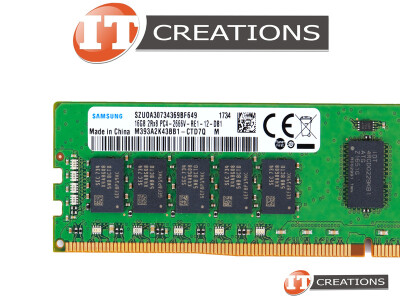 SAMSUNG 16GB PC4-21300R DDR4-2666V-R REGISTERED ECC 2RX8 CL19 288 PIN 1.20V MEMORY MODULE ( PC4-2666V-R ) video