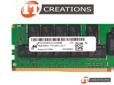 MICRON 64GB PC4-19200 DDR4-2400T-L LOAD REDUCED ECC 4DRX4 CL17 288 PIN 1.20V MEMORY MODULE LRDIMM ( PC4-2400T-L ) video