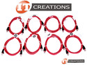 HP PACK OF 8 RED CAT 5 RJ45 1.8M CABLE KIT ASSEMBLY - 6 FT ( 8 ) EIGHT RJ-45 CAT5 CATEGORY 5 CABLES