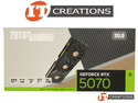 ZOTAC GAMING GEFORCE RTX 5070 SOLID GPU 12GB 6144 CUDA CORES MEMORY INTERFACE 192 BIT GDDR7 MEMORY BANDWIDTH 672GB/S PCI-E 5.0 X16 ( 3 ) THREE DISPLAYPORTS DP ( 1 ) ONE HDMI GRAPHICS PROCESSING UNIT VIDEO CARD - NVIDIA BLACKWELL ARCHITECTURE DUAL SLOT preview image #1