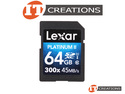 LEXAR 64GB C10 U1 PLATINUM II SDXC SD CARD - CLASS 10 UHS-1 SECURE DIGITAL EXTENDED CAPACITY 300X 45MB/S preview image #0