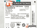 HP 240GB MLC SATA III 2.5 INCH SMALL FORM FACTOR SFF SSD PRO 1500 SERIES MULTI LEVEL CELL 6GB/S SATA3 READS 540MB/S WRITES 490MB/S SOLID STATE HARD DRIVE WITH ELITEBOOK / ZBOOK HARD DRIVE BRACKET AND SCREWS ( preview image #1