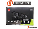 MSI NVIDIA GEFORCE RTX 3080 VENTUS 3X 10G OC GPU LHR VERSION 10GB 8704 CUDA CORES MEMORY INTERFACE 320 BIT GDDR6 MEMORY BANDWIDTH 760.3GB/S PCI-E 4.0 X16 ( 3 ) THREE DISPLAYPORTS DP ( 1 ) ONE HDMI GENERAL PURPOSE GRAPHICS PROCESSING UNIT -  AMPERE ARCHITECTURE OVER CLOCKING EDITION LITE HASH RATE preview image #0