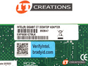 INTEL GIGABIT CT DESKTOP ADAPTER PCI-E 1.1 X1 2.5 GT/S 10 / 100 / 1000 BASE-T ( 1 ) ONE RJ-45 ETHERNET PORT NETWORK CARD - CONTROLLER PROCESSOR INTEL 82574L preview image #3
