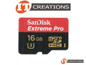 SANDISK 16GB MICRO SECURE DIGITAL CARD - MICRO SD CARD  EXTREME PRO MICRO SDHC UHS-I CARD CLASS 10 C10 95MB/S - NO ADAPTER preview image #0