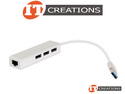 USB 3.0 HUB WITH ETHERNET ADAPTER - MULTI FUNCTION LAN ADAPTER 10 / 100 / 1000MB/S USB MALE / RJ-45 / X3 USB GEN3 FEMALE preview image #2