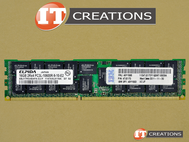 IBM 16GB PC3L-10600R DDR3-1333 REGISTERED ECC 2RX4 MEMORY MODULE