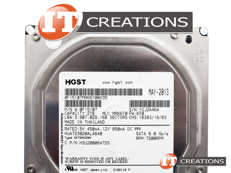 HITACHI 2TB 7.2K SATA 3.5 LFF ULTRASTAR 6GB/S HARD DRIVE 2000GB